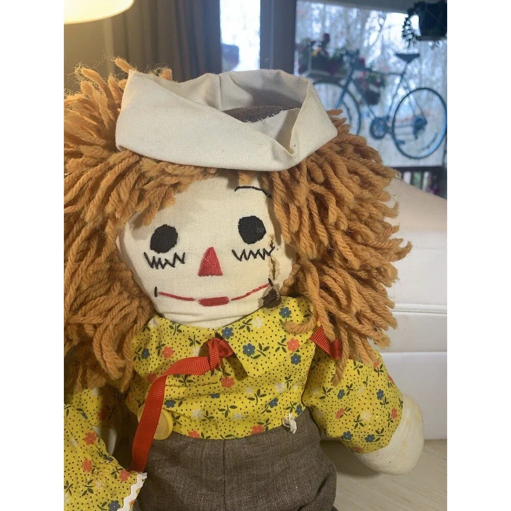 Vtg Raggedy Ann & Andy Dolls Handmade 20